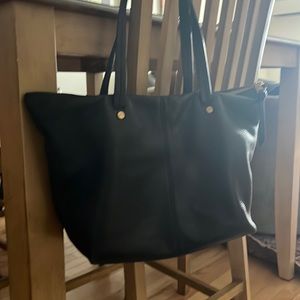 J. Crew Black Leather purse- good condition!